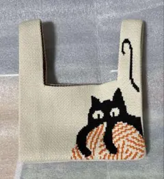 mini ZOO ニットバッグ ネコ　猫