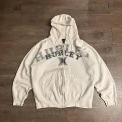 Hurley ホワイト ジップパーカー L