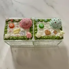 小物ケース 2口タイプ ホイップデコ