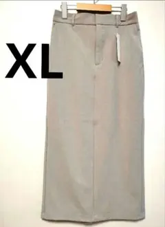 新品 GU ナローロングスカート Z ロングスカート ベージュ XL ジーユー