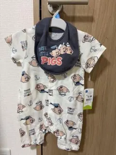 新品タグ付き☆Three Little Pigsロンパース・スタイセット