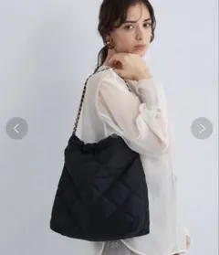 美品　green label relaxing キルトチェーン ショルダーバッグ