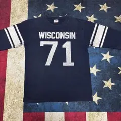 【至高のフェード感】70s〜80s vintageフットボールTシャツ