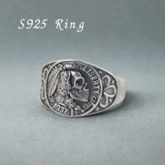 シルバーリング スカルリング ヴィンテージ インディアン メキシカン S925