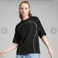 【新品未使用】PUMA　トップス　黒　プーマ　Tシャツ　タグ付きのサムネイル