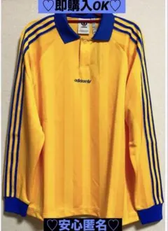 【新品❤️未使用】adidasアディダス長袖シャツサッカースポーツサイズMイエロー