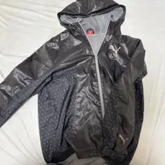 ドット柄 フード付きウィンドブレーカー