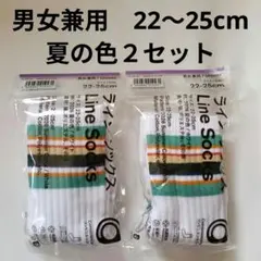 【新品・未開封】ファミマ限定ラインソックス2026夏の色 2セット22〜25cmのサムネイル