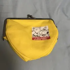 【スヌーピー】ニッセイ 特典 がま口 ポーチ イエロー