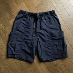 adidas ナイロン ショートパンツ ネイビー M