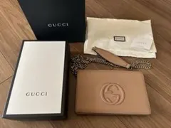 GUCCI ショルダーウォレット　ベージュ
