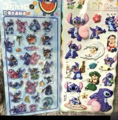 水晶シール　おしりシール　スティッチ