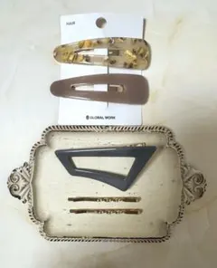 ヘアクリップ ヘアアクセサリー 髪飾り パッチン留め ヘアピン 5個セット