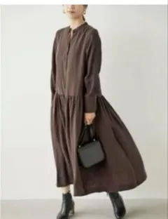 2025年最新】VERMEIL par iena キュプラフィブリルギャザーワンピース