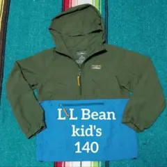 LL.Bean ナイロンジャケット S8 オリーブグリーン/ブルー 140cm
