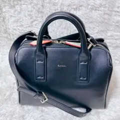 Paul Smith 2way ボストン ショルダー ポールスミス ブラック 黒