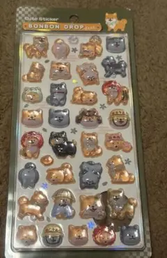 ボンボンドロップシール 国内正規品 和柄 柴犬