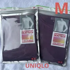 M☆UNIQLOヒートテック　クルーネックT長袖！2枚　紫