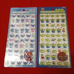 正規品！ボンボンドロップシール　スティッチ　リトルグリーンメン　ミニ　２枚セット