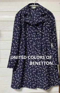 BENETTON 花柄　長袖　ひざ丈ワンピースのサムネイル