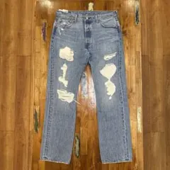 リーバイス501 クラッシュダメージデニムパンツ ジーンズ W36 L34 現行