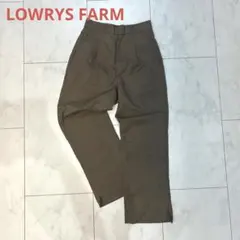 ローリーズファーム　M チェック柄　ブラウン　スラックス　テーパードパンツ　柄物