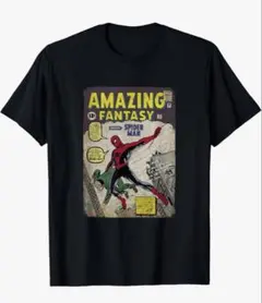 h42] マーベルコミック スパイダーマン コミックブックカバー Tシャツ