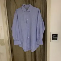 Aquascutum 青白ストライプ 長袖シャツ ドレスシャツのサムネイル
