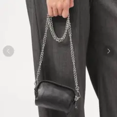 AULENTTI chain Micro bag ブラック オウレンティ