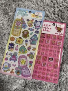 Sanrio平成はっぴーふぉんステッカーシール正規品キティタイルシール