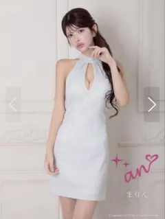 キャバクラドレス　白　シルバー　Andy an