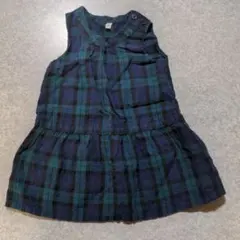 MUJI　チェック柄 ノースリーブ ワンピース 80サイズ