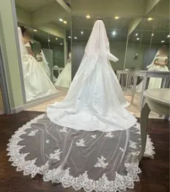 【最終お値下げ】結婚式　ベール　ロングベール　コーム付き