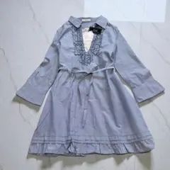 タグ付 大きい 2XL 元町ゼラール デニム チュニック ワンピース インナー付のサムネイル