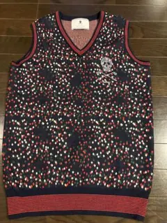 【新品未使用】MARK & LONA ニットベスト メンズ 総柄　サイズM