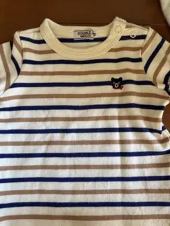 ミキハウス　DOUBLE Bストライプ 長袖Tシャツ