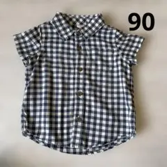 baby GAP チェック 半袖シャツ 90cm