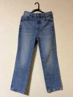 【GU】221-297087ハイウエストストレートジーンズ