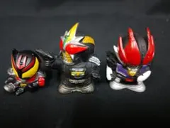 ​【中古】【送料無料】仮面ライダー ソフビ指人形 フィギュア 3体セット