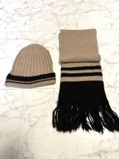 【COMME CA ISM】コムサイズム/ニット帽マフラー2点セット