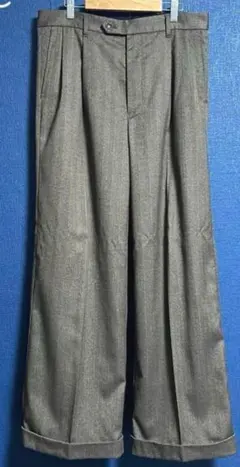 soerte　ソエルテ　ブラウン ワイドレッグフレアスラックス　3