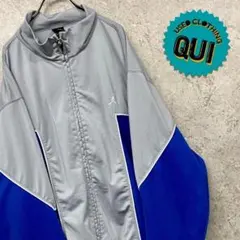 レアUSA古着○エアジョーダン 刺繍トラックジャケット グレー メンズ4XL