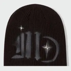 【未使用】 y2k グランジ　ストリート ロゴ入り　スタースタッズ　ビーニー