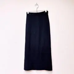 BLACK by moussy ブラックバイマウジー ニットスカート 紺色　１