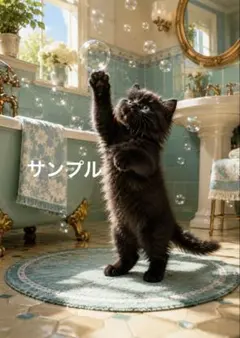 【一作限り】泡と遊ぶ白い子猫のバスタイム　白猫　　P975 一作限り】泡と遊ぶ白い子猫のバスタイム 白猫 P975 - メルカリ
