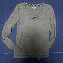 BURBERRY BLUE LABELグレー 長袖 ニット カットソー