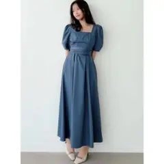 ウエストクロスフレアワンピース