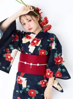 ま*い様 GRL 古典ツバキ浴衣セット[gi1003] 即購入可◎