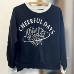 CHEERFUL DAYS ロゴ トレーナー ブラック