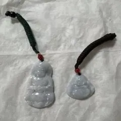 翡翠製仏像観音ペンダントセット新品ですが天然石特有の傷あり